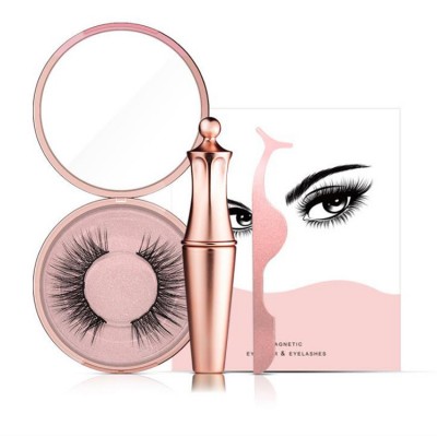 Factory wholesale magnetic liquid eyeliner powder box eyelash set